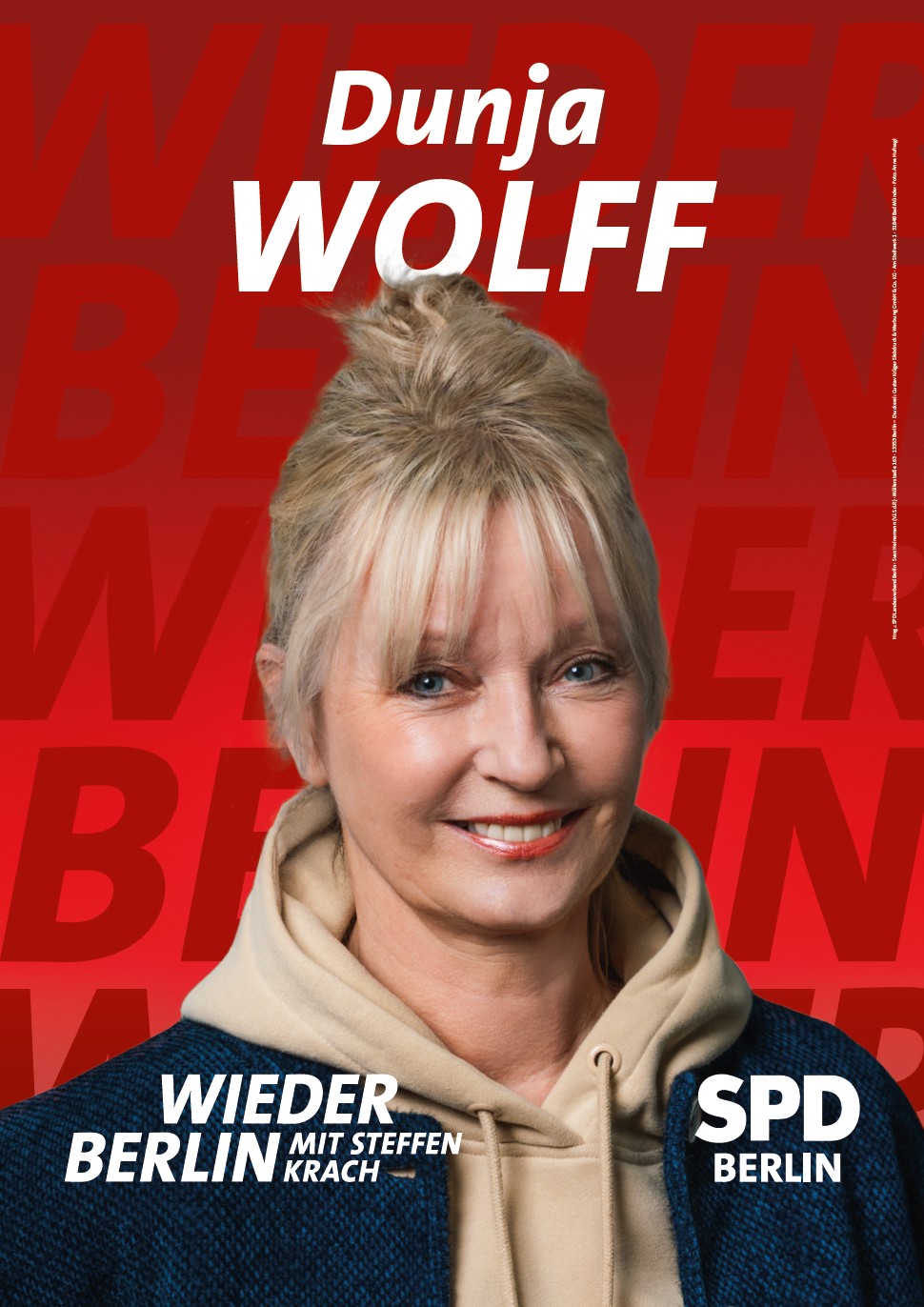 Dunja Wolff ist SPD Kandidatin im Wahlkreis 7 in Treptow-Köpenick. Dies sind die Ortsteile Friedrichshagen, Rahnsdorf, Wilhelmshagen und Hessenwinkel