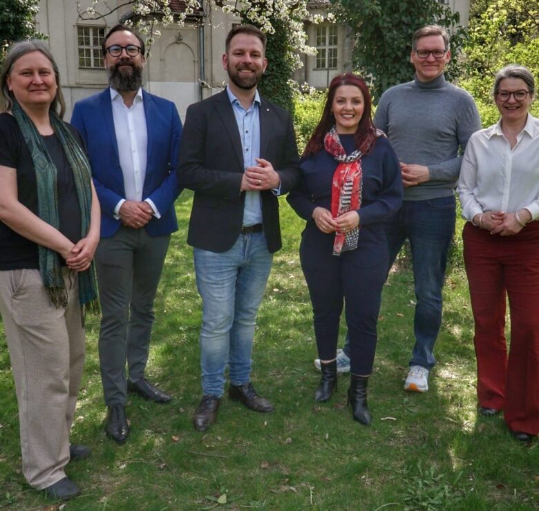 Der neue geschäftsführende Vorstand der SPD Treptow-Köpenick. Es fehlt Tasha Schedler.