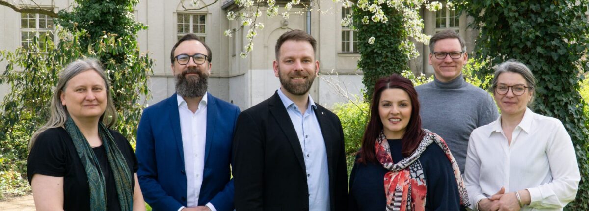 Der neue geschäftsführende Vorstand der SPD Treptow-Köpenick. Es fehlt Tasha Schedler.